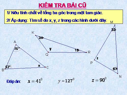 Chương II. §1. Tổng ba góc của một tam giác