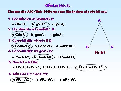 Chương III. §1. Quan hệ giữa góc và cạnh đối diện trong một tam giác