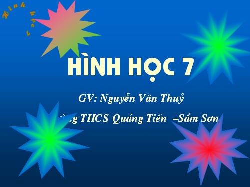 Chương III. §1. Quan hệ giữa góc và cạnh đối diện trong một tam giác