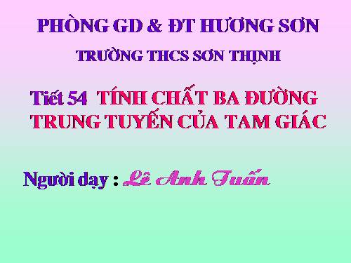 Chương III. §4. Tính chất ba đường trung tuyến của tam giác