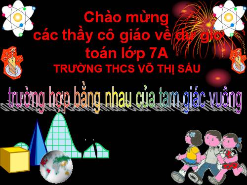 Chương II. §8. Các trường hợp bằng nhau của tam giác vuông