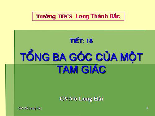 Chương II. §1. Tổng ba góc của một tam giác