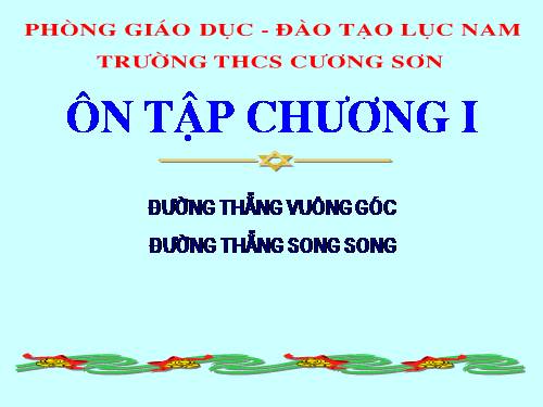 Ôn tập Chương I. Đường thẳng vuông góc. Đường thẳng song song