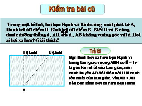 Chương III. §2. Quan hệ giữa đường vuông góc và đường xiên, đường xiên và hình chiếu