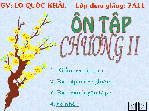 Ôn tập Chương II. Tam giác