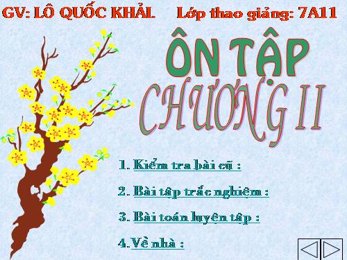 Ôn tập Chương II. Tam giác