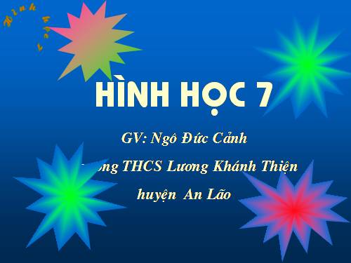 Chương III. §1. Quan hệ giữa góc và cạnh đối diện trong một tam giác