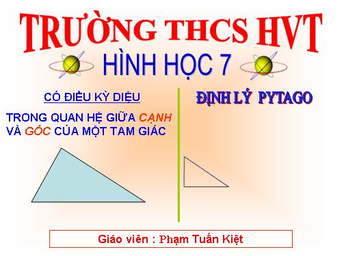 Chương III. §1. Quan hệ giữa góc và cạnh đối diện trong một tam giác