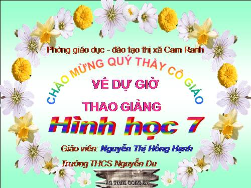 Chương I. §6. Từ vuông góc đến song song