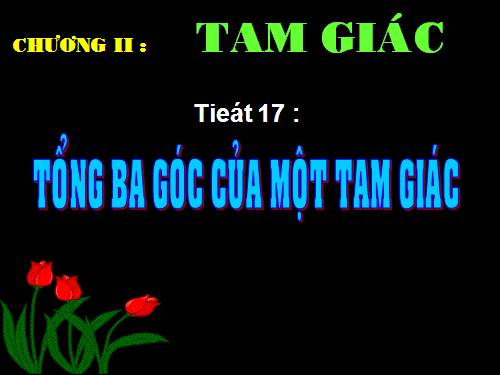 Chương II. §1. Tổng ba góc của một tam giác