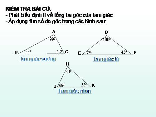 Chương II. §1. Tổng ba góc của một tam giác