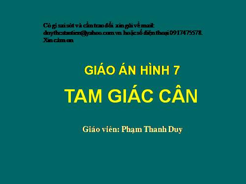 Chương II. §6. Tam giác cân