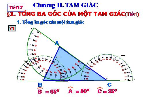 Chương II. §1. Tổng ba góc của một tam giác