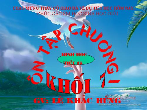 Ôn tập Chương I. Đường thẳng vuông góc. Đường thẳng song song