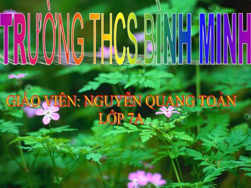 Chương I. §6. Từ vuông góc đến song song