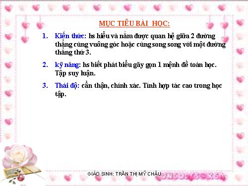 Chương I. §6. Từ vuông góc đến song song