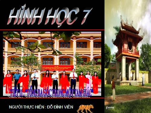 Chương II. §1. Tổng ba góc của một tam giác