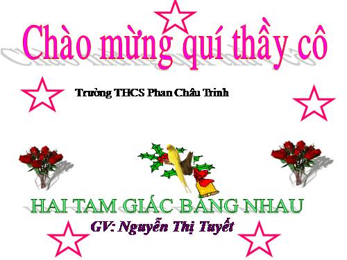 Chương II. §2. Hai tam giác bằng nhau