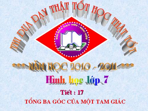 Chương II. §1. Tổng ba góc của một tam giác