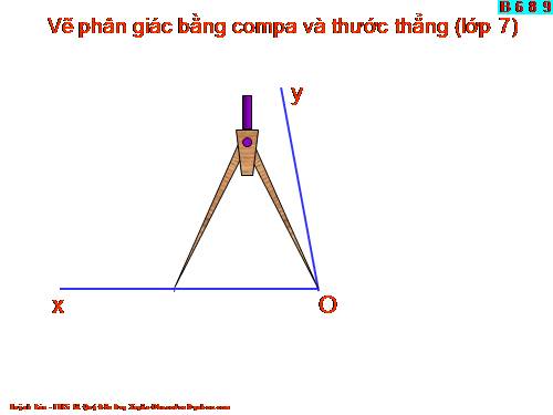 phụ bản vẽ phân giác bằng thước thẳng và compa