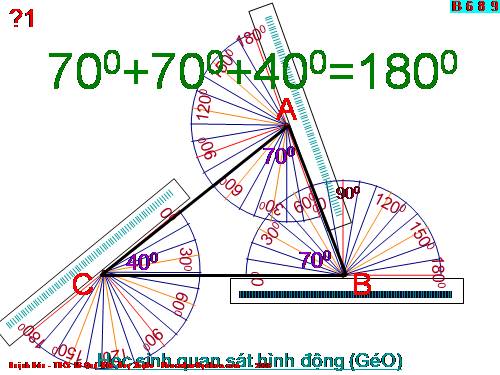 Tằng thầy Đỗ Văn Cường phụ bản cắt ghép góc trong bài tổng 3 góc tam giác