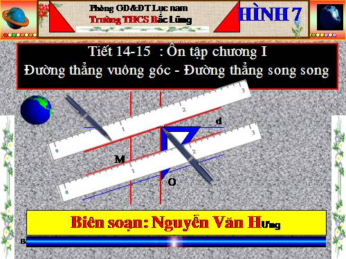 Ôn tập Chương I. Đường thẳng vuông góc. Đường thẳng song song