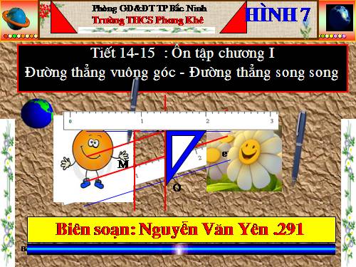 Ôn tập Chương I. Đường thẳng vuông góc. Đường thẳng song song