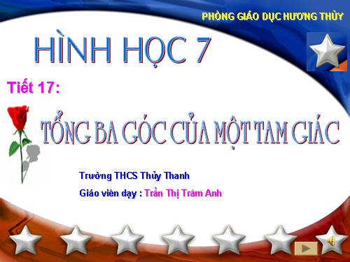 Chương II. §1. Tổng ba góc của một tam giác