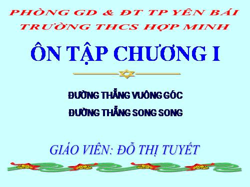 Ôn tập Chương I. Đường thẳng vuông góc. Đường thẳng song song