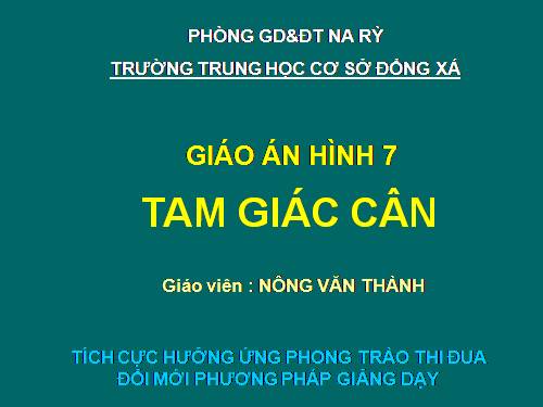 Chương II. §6. Tam giác cân