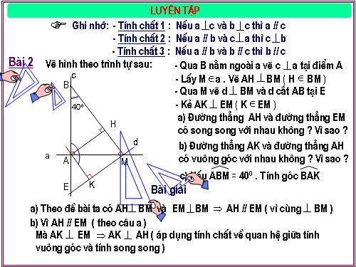 Chương I. §6. Từ vuông góc đến song song