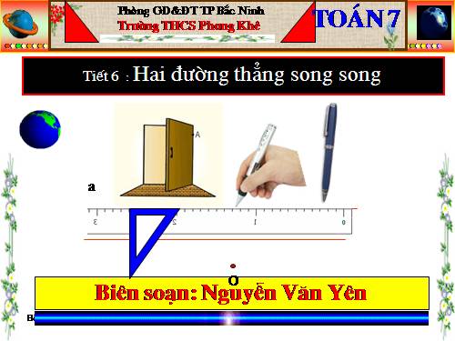 Chương I. §4. Hai đường thẳng song song