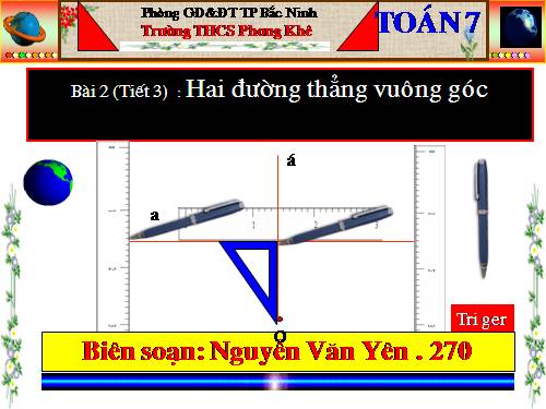 Chương I. §2. Hai đường thẳng vuông góc