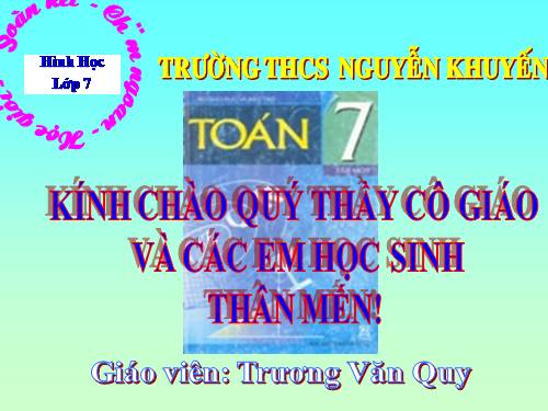 Chương II. §1. Tổng ba góc của một tam giác