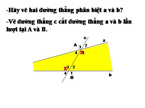 Chương I. §3. Các góc tạo bởi một đường thẳng cắt hai đường thẳng