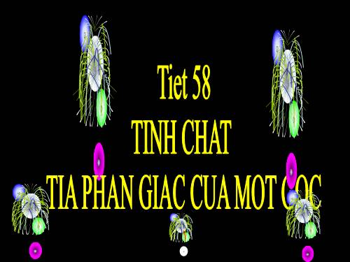 Chương III. §5. Tính chất tia phân giác của một góc