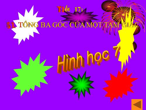 Chương II. §1. Tổng ba góc của một tam giác