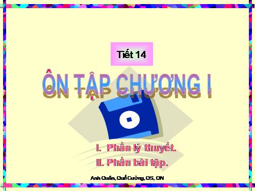 Ôn tập Chương I. Đường thẳng vuông góc. Đường thẳng song song