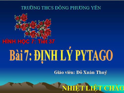 Chương II. §7. Định lí Py-ta-go