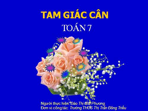 Chương II. §6. Tam giác cân