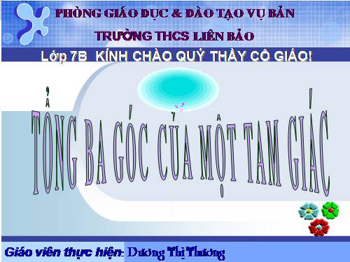 Chương II. §1. Tổng ba góc của một tam giác