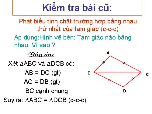 Chương II. §2. Hai tam giác bằng nhau