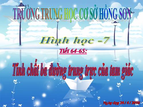 Chương III. §8. Tính chất ba đường trung trực của tam giác