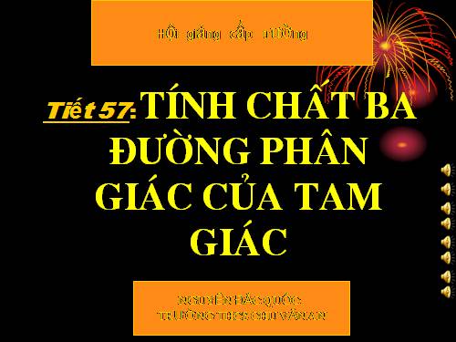 Chương III. §6. Tính chất ba đường phân giác của tam giác