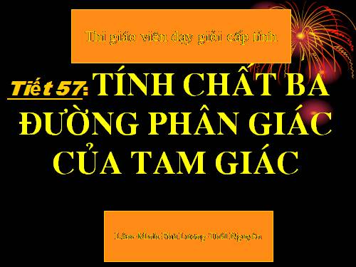 Chương III. §6. Tính chất ba đường phân giác của tam giác