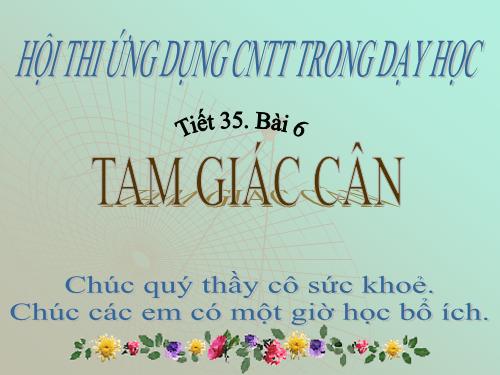 Chương II. §6. Tam giác cân