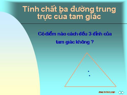 Chương III. §8. Tính chất ba đường trung trực của tam giác