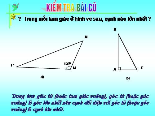 Chương III. §2. Quan hệ giữa đường vuông góc và đường xiên, đường xiên và hình chiếu