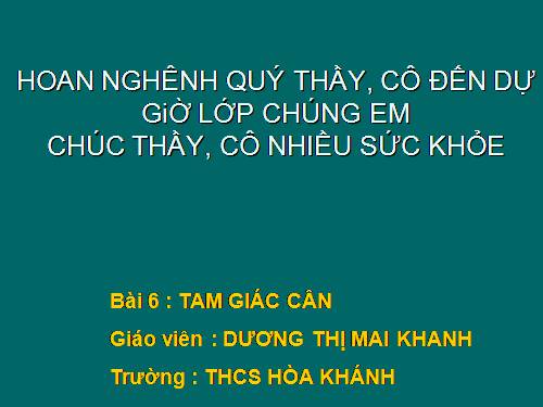 Chương II. §6. Tam giác cân