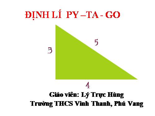 Chương II. §7. Định lí Py-ta-go